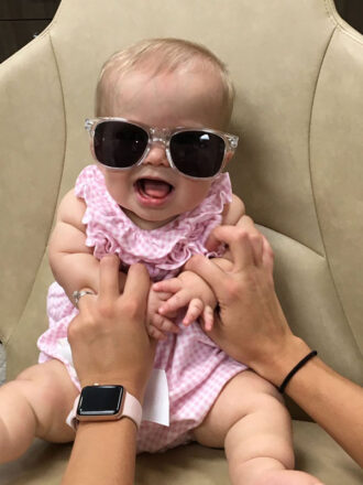 Little girl getting treatment at Backus Smiles